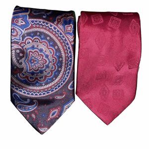 The Men’s Store Neck Ties 100% Silk Lot Of 2